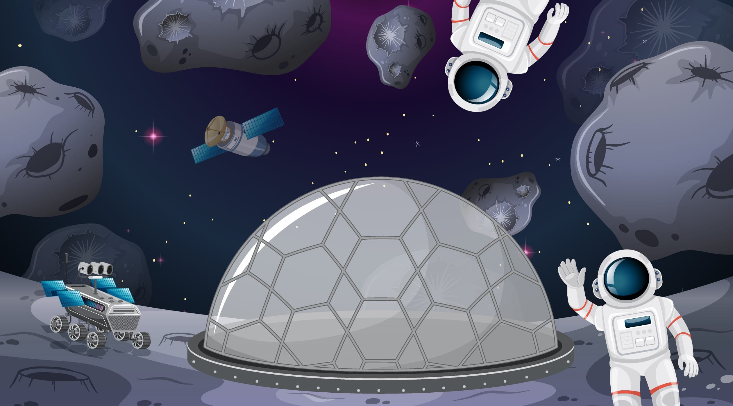 Mars space scene set